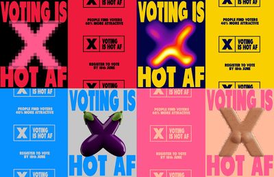 Bizarre X-rated poster campaign aims to turn on UK voters