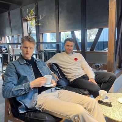Anders Antonsen Enjoys Tea Time With Friend