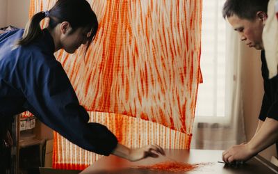 In Kyoto, COS celebrates the ancient art of shibori dyeing with a colour-soaked collection