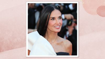 Demi Moore proves a classic red mani works for any occasion – especially when paired with this trending nail shape