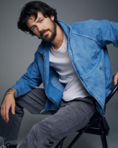 Grant Gustin's Effortlessly Stylish Look In Cool Blue Shirt