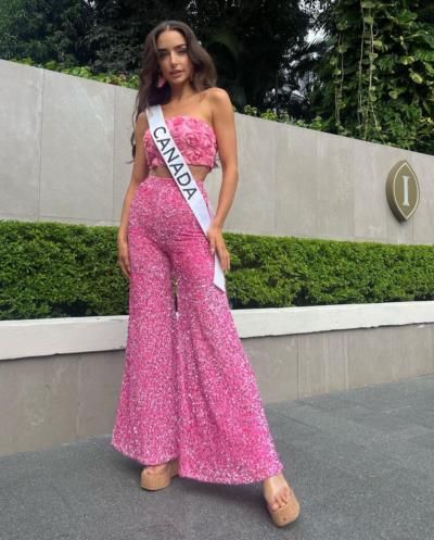 Madison Kvaltin Stuns In Pink With Canadian Pride