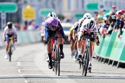 Photo finish declares Lotte Kopecky the winner of stage one of Tour of Britain Women in Llandudno