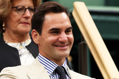 Tennis star Roger Federer’s golf swing looks as smooth as his legendary backhand