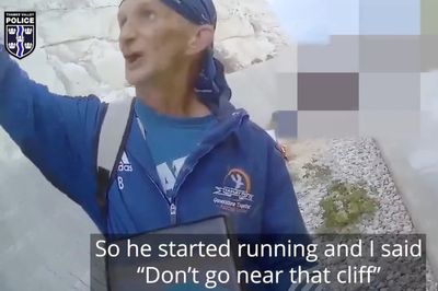 Moment ‘evil’ paedophile lies to police after throwing boy off 100ft Brighton cliff as he is found guilty