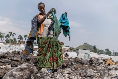 Fire at a displacement camp in Congo leaves dozens of families without shelter