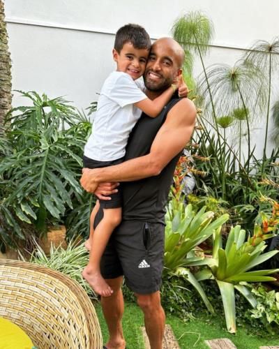 Lucas Moura's Heartwarming Moment With Son In Garden