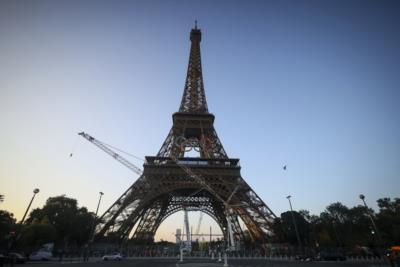 Paris Olympics Unveils Olympic Rings On Eiffel Tower