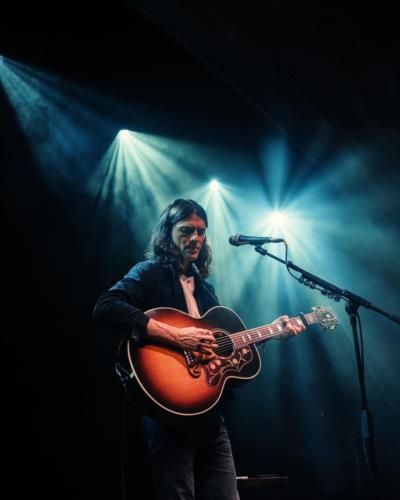 James Bay Exudes Rock 'N' Roll Style With Guitar Pose