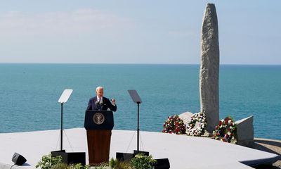 Biden: D-day heroes would ask US to stand up to aggression ‘abroad and at home’
