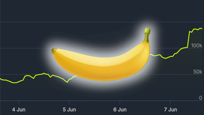 Bare bones Steam item generator Banana rakes in over 100,000 concurrents in the span of a few days—reaches top 10 on Steam's 'most played'