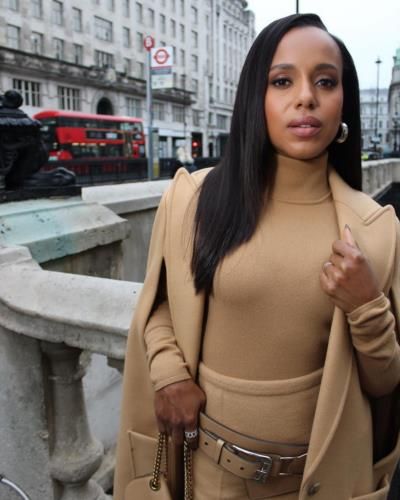 Kerry Washington Stuns In London Street Style Photoshoot