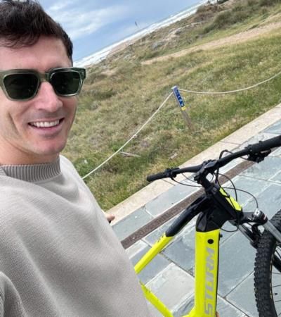 Robert Lewandowski's Joyful Cycling Moments