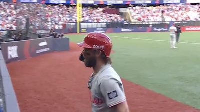 Bryce Harper Hits Soccer Celebration After Smacking Home Run in London vs. Mets