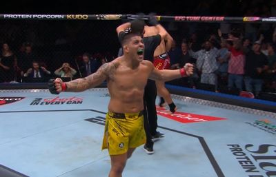 UFC on ESPN 57 video: Brunno Ferreira smashes Dustin Stoltzfus with vicious spinning back elbow