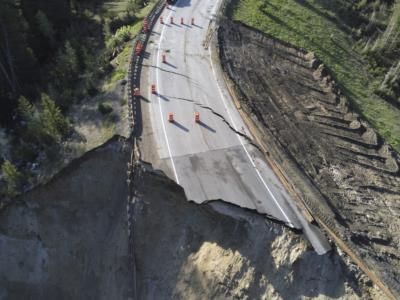 Wyoming Mountain Pass Road Collapses, Severing Commuter Link