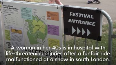 Woman no longer in critical condition after fairground ride 'collapses' at Lambeth Country Show