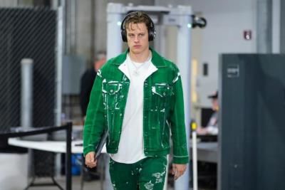Joe Burrow's Fashion Statement: Green Jacket And Pants Combo