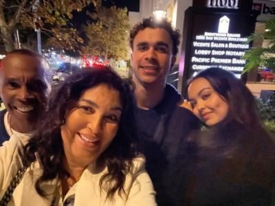 Sugar Ray Leonard's Family Nighttime Stroll: Joyful Moments Captured