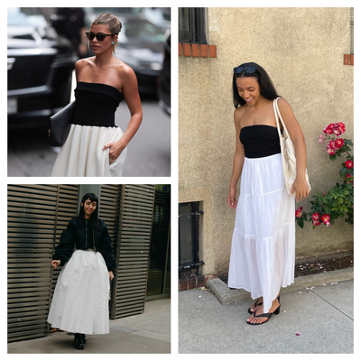 Everyone Has the Same White Skirt Outfit Idea for Summer