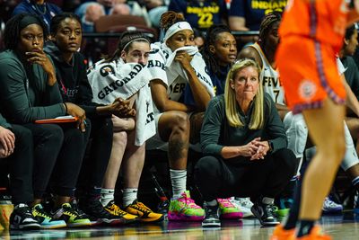Supportive chants for Caitlin Clark broke out at Connecticut’s Mohegan Sun Arena after she was benched for foul trouble