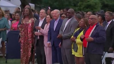 Concern as Joe Biden appears to freeze during White House Juneteenth celebration