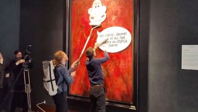 RSPCA 'shocked' after King's official portrait at London gallery vandalised