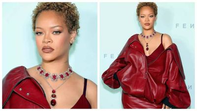 Rihanna blends Manish Malhotra and Sabyasachi jewellery in FIRST major event post performance at Anant Ambani and Radhika Merchant's pre-wedding party: Pics