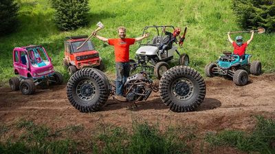 Is a Monster Chopper Faster Than a ATV-Swapped Power Wheels On Dirt?