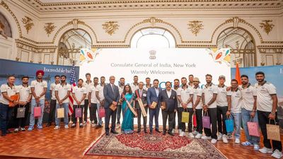 India's Consul General in New York hosts Rohit Sharma and Co.
