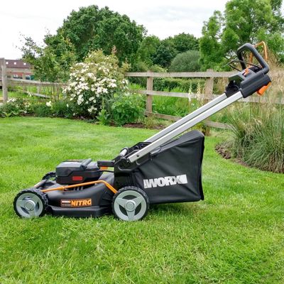 This WORX self-propelled lawn mower made me actually look forward to grass cutting