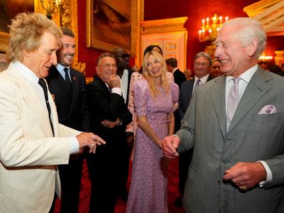 Sir Rod Stewart pokes fun at David Beckham in front of King Charles