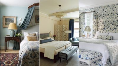 Is this the most classic bedroom color combination? Designers explain why blue and white is making a comeback for 2024