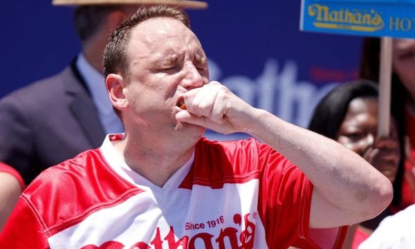 ‘Gutted’: champion eater Joey Chestnut banned from New York’s hotdog-eating contest