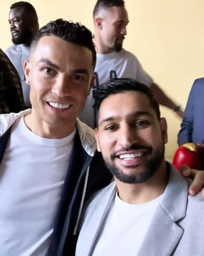 Champions Unite: Amir Khan And Cristiano Ronaldo Strike A Pose