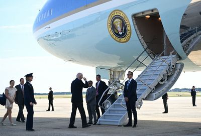 Split screen: Biden heads to G7 summit as Trump returns to Capitol Hill - Roll Call