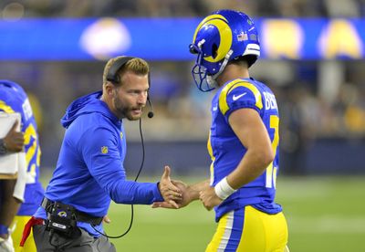 Los Angeles Rams’ coach Sean McVay ‘really pleased’ with Stetson Bennett’s improvement