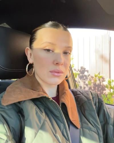 Youthful Energy: Millie Bobby Brown's Spontaneous Car Selfie