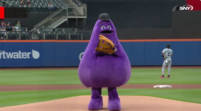 McDonald’s Grimace showed Mets fans what happens when something goes right this season