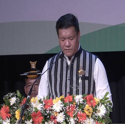 Arunachal Pradesh : Pema Khandu takes oath as Chief Minister for 3rd consecutive term