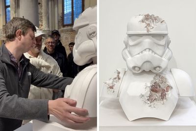 Hoby Is Completely Blind, Yet It Didn’t Stop Him From Enjoying Daniel Arsham’s Exhibition In Venice