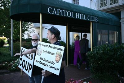 Trump serenaded by Republicans on first visit to Capitol since January 6