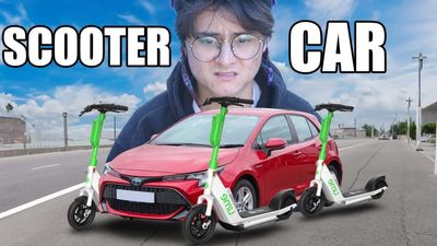 Do Four E-Scooters Make a Car? Someone Found Out