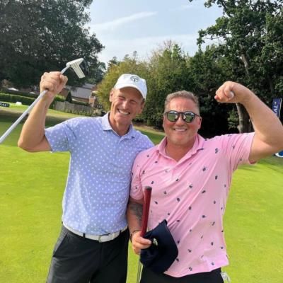 Darren Gough Enjoys Golfing With Friends In Scenic Setting