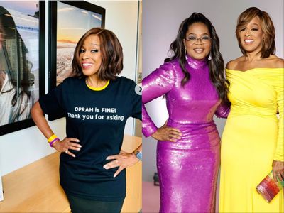 Gayle King hilariously wears ‘Oprah is Fine’ shirt after her friend was hospitalized with stomach virus