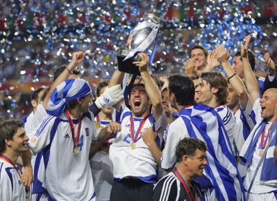 ‘We hear nonsense about Greece only defending at Euro 2004, but we beat holders France playing good football – their names meant nothing to us’: Greek legend reflects on their HUGE European Championship title, 20 years on