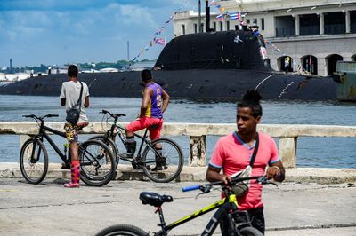 US show of force as American submarine pulls into Cuba after Russian fleet arrived for Caribbean maneuvers