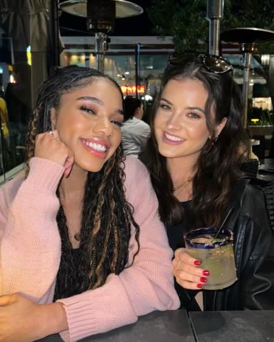 Teala Dunn And Friend Shine In Lovely Pink Outfits Together