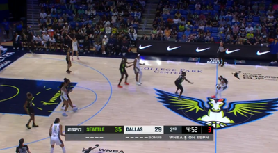 Arike Ogunbowale banked an absolutely thrilling midcourt 3-pointer to beat the shot clock