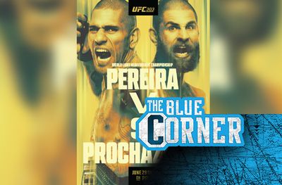 New UFC 303 poster still features yellow yelling faces, but now with Alex Pereira and Jiri Prochazka